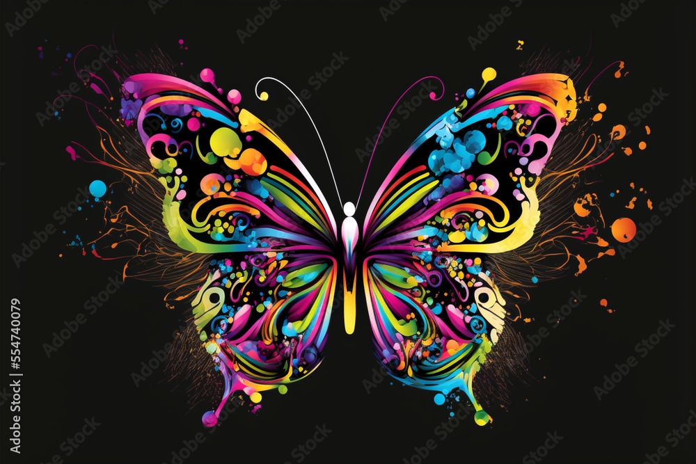 butterfly on a black background butterfly on a black background