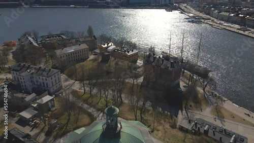 Skeppholmen in Stockholm, Sweden by Drone photo