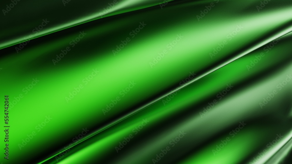 Beautiful waving metallic green Flag. 3D illustration. 3D CG. High resolution. 3D high quality rendering. Beautiful waving metallic green Flag. 3D illustration. 3D CG. High resolution. 3D high quality rendering.