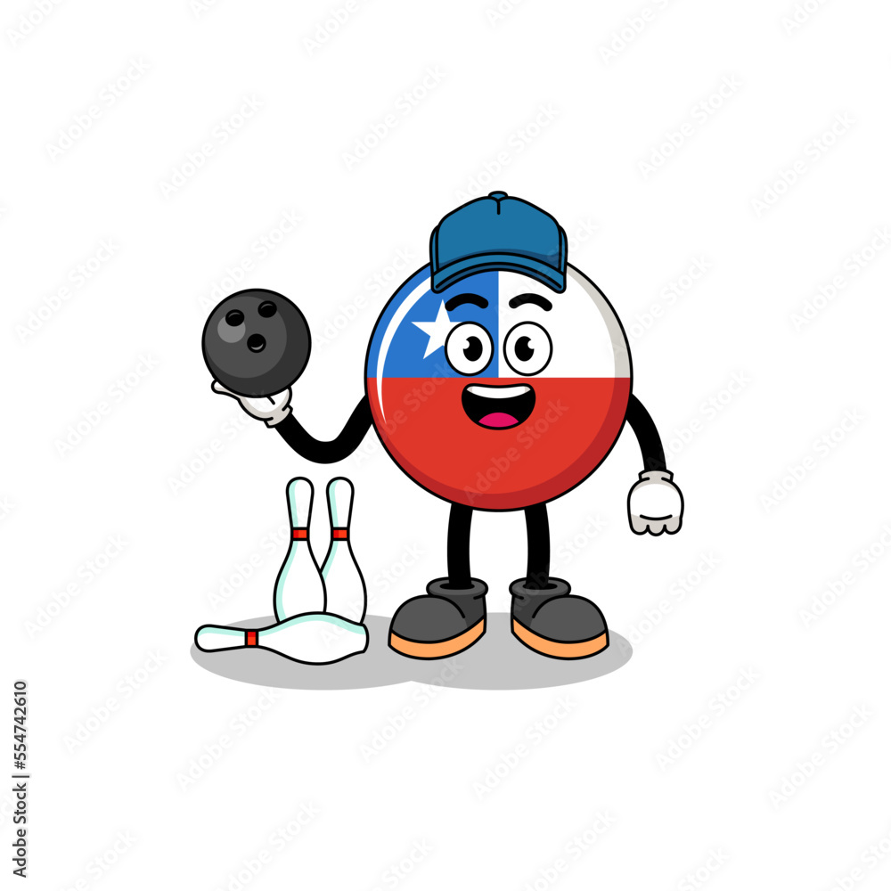 Mascot of chile flag as a welder Mascot of chile flag as a welder