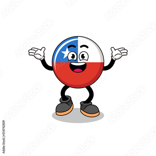 chile flag cartoon walking