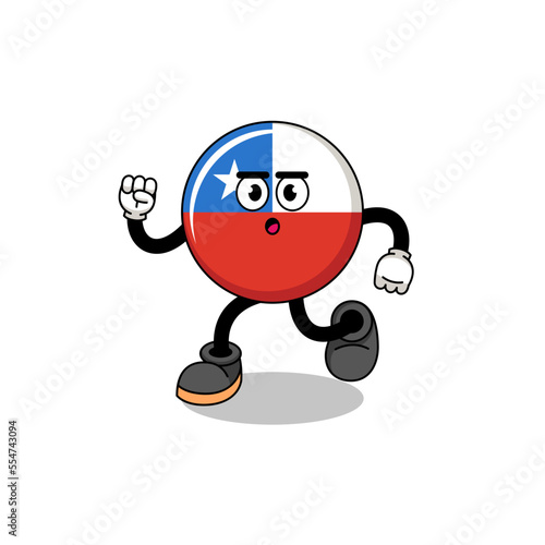 chile flag mascot illustration is dead