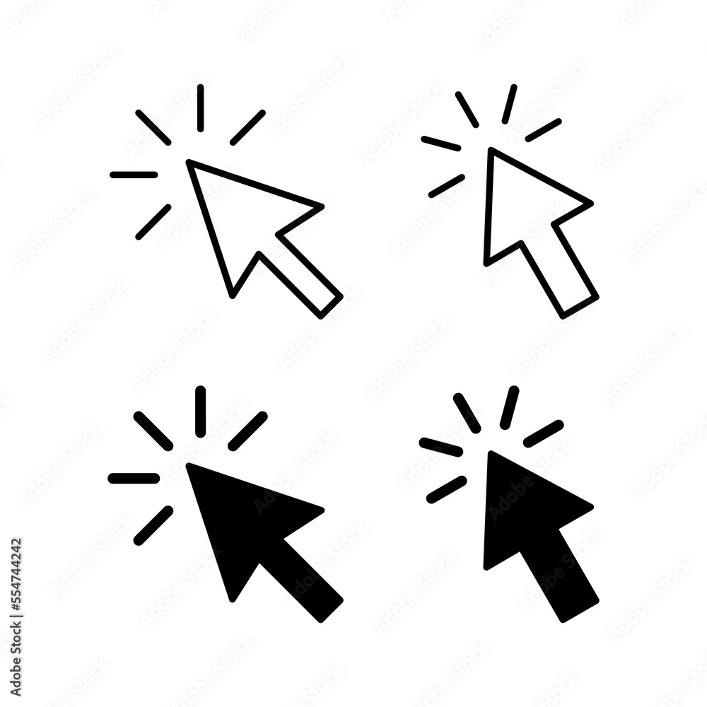 Click icon vector for web and mobile app. pointer arrow sign and symbol. cursor icon Click icon vector for web and mobile app. pointer arrow sign and symbol. cursor icon
