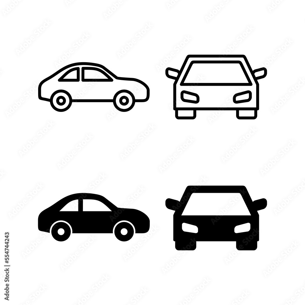 Car icon vector for web and mobile app. car sign and symbol. small sedan Car icon vector for web and mobile app. car sign and symbol. small sedan