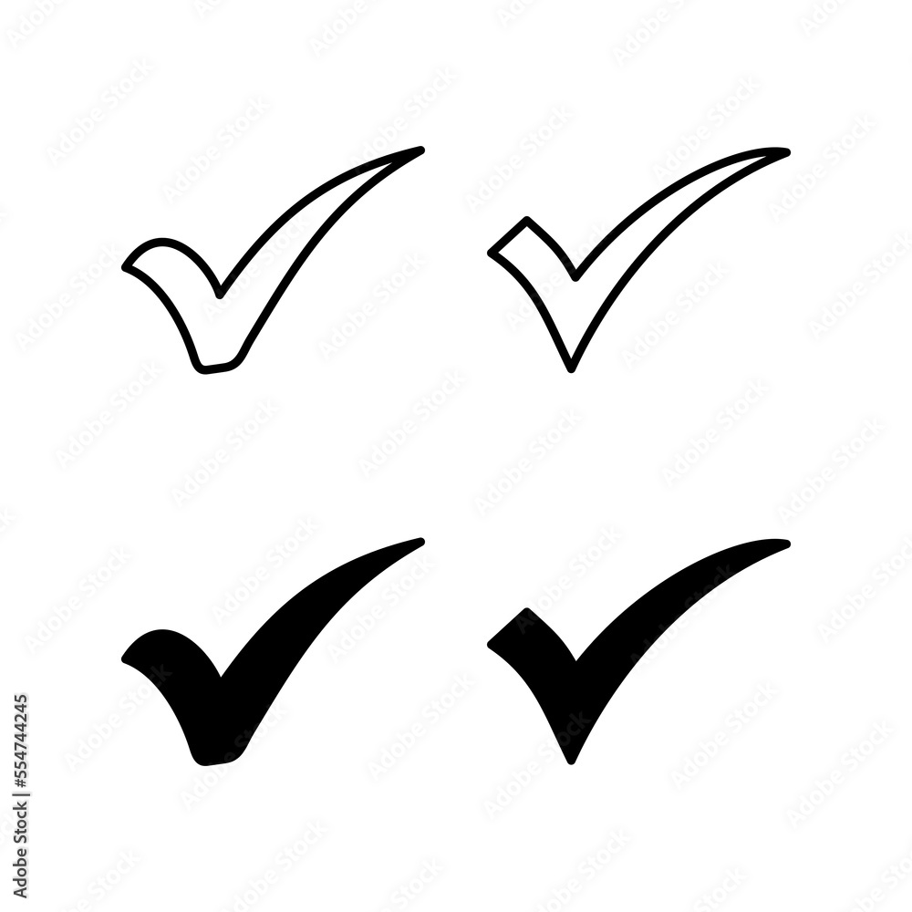 Check mark icon vector for web and mobile app. Tick mark sign and symbol Check mark icon vector for web and mobile app. Tick mark sign and symbol