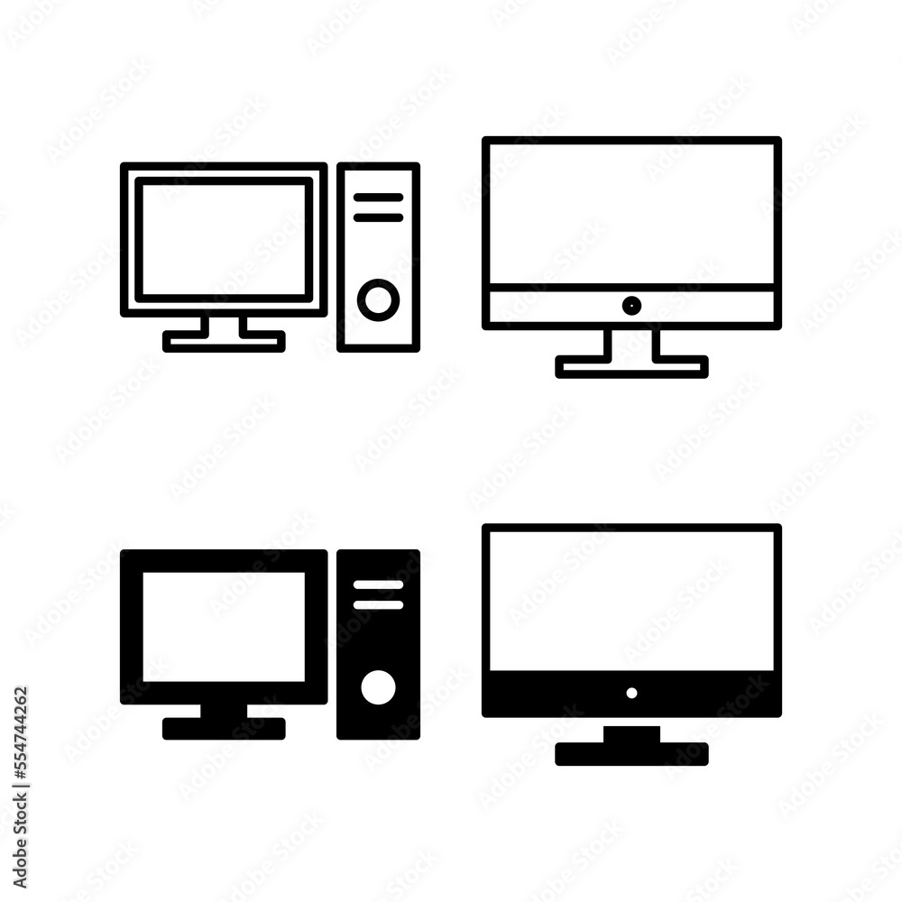 Computer icon vector for web and mobile app. computer monitor sign and symbol Computer icon vector for web and mobile app. computer monitor sign and symbol