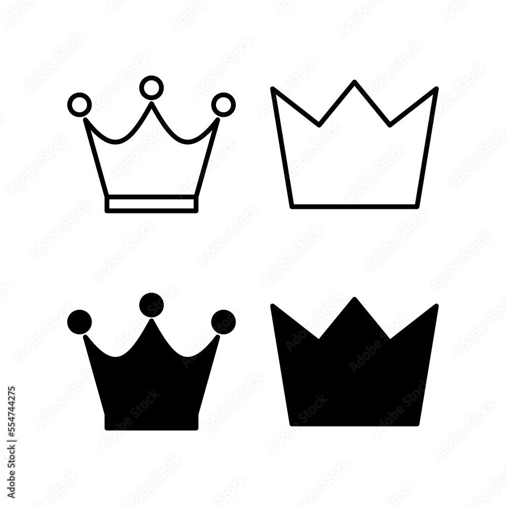 Crown icon vector for web and mobile app. crown sign and symbol Crown icon vector for web and mobile app. crown sign and symbol