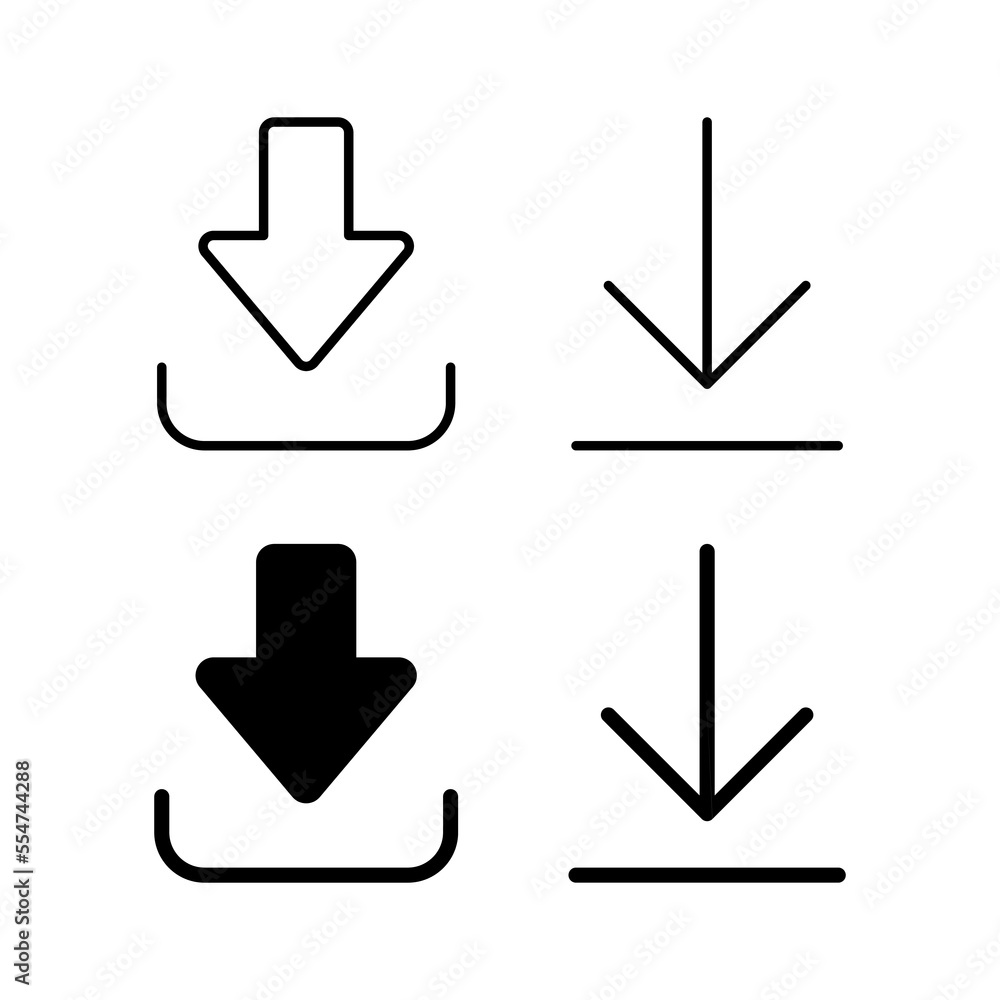 Download icon vector for web and mobile app. Download sign and symbol Download icon vector for web and mobile app. Download sign and symbol