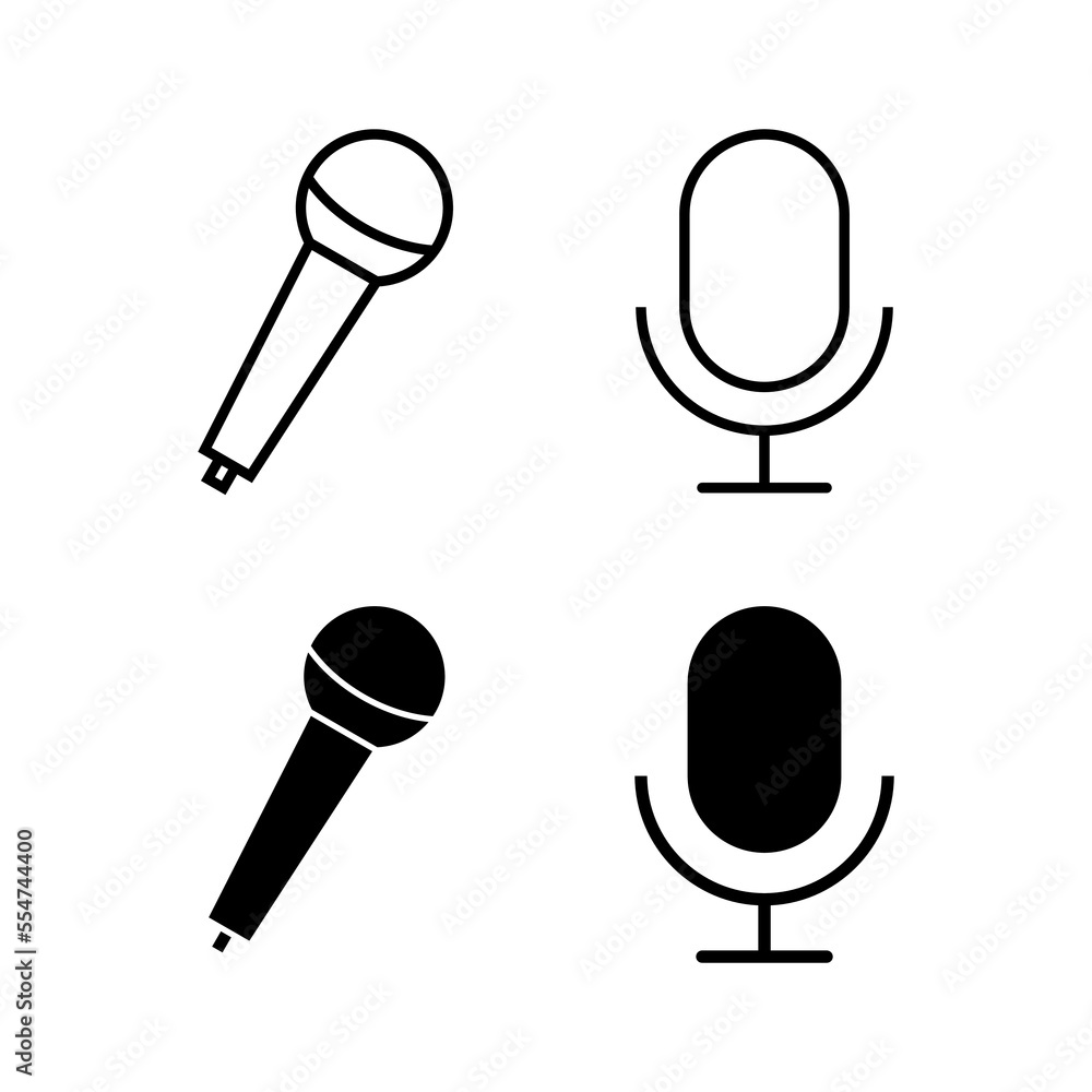 Microphone icon vector for web and mobile app. karaoke sign and symbol Microphone icon vector for web and mobile app. karaoke sign and symbol
