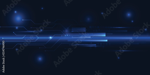Vector illustration of digital horizontal hi-tech and ultra-modern futuristic grid line and circuit artwork for game and advertsing product background.