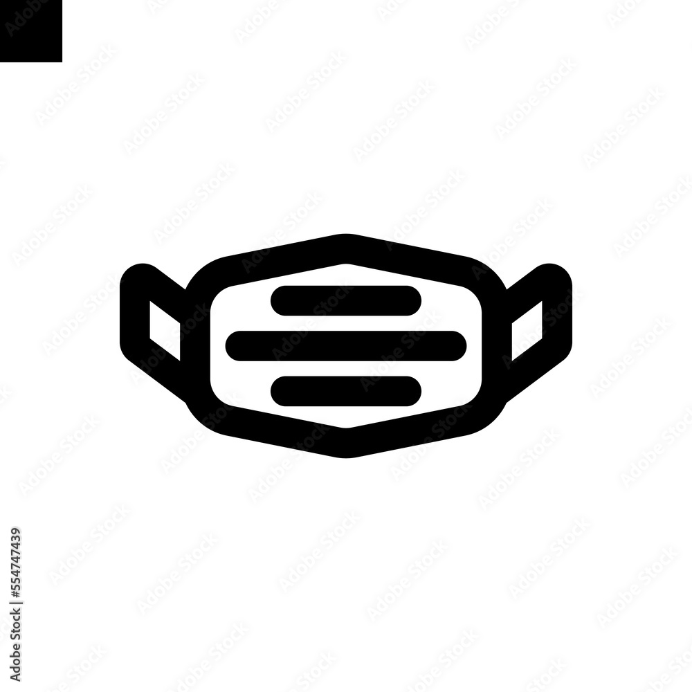 face mask icon line style vector face mask icon line style vector