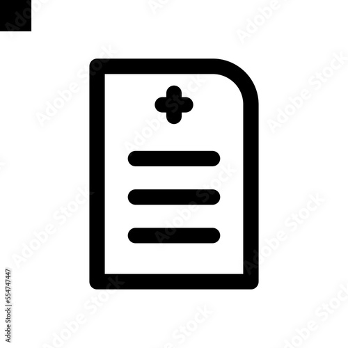 prescription icon line style vector