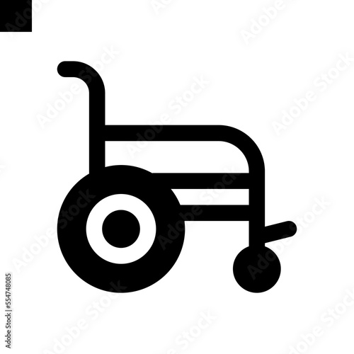 wheelchair icon logo flat style vector