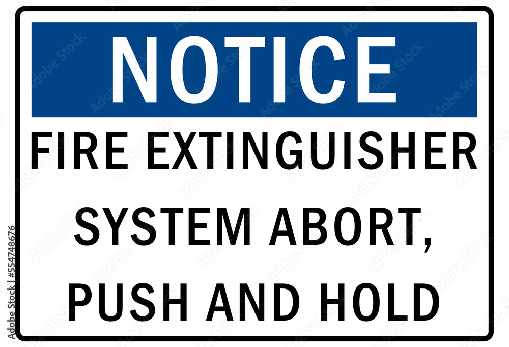 Fire hazard, fire extinguisher sign and label Fire hazard, fire extinguisher sign and label