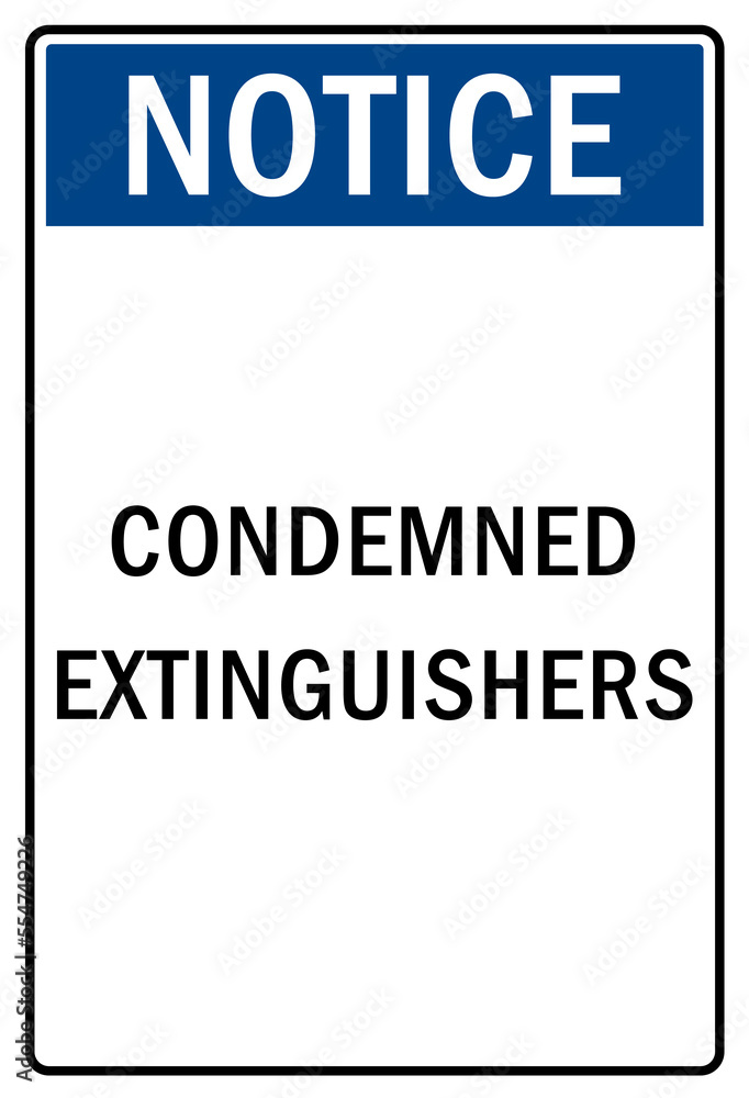 Fire hazard, fire extinguisher sign and label Fire hazard, fire extinguisher sign and label