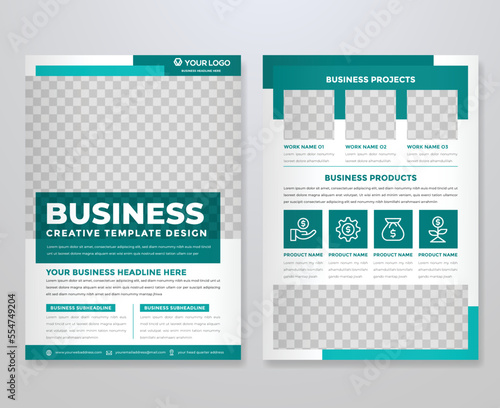 set of business flyer template with minimalist layout and modern style use for promotion kit and product publication