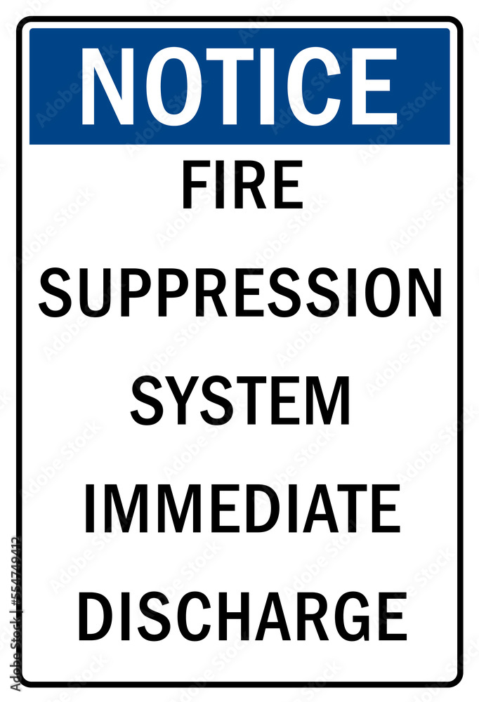 Fototapeta premium Fire hazard, Fire extinguisher sign and labels