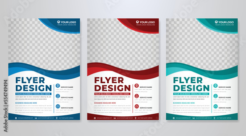 set of business flyer template with minimalist layout and modern style use for promotion kit and product publication