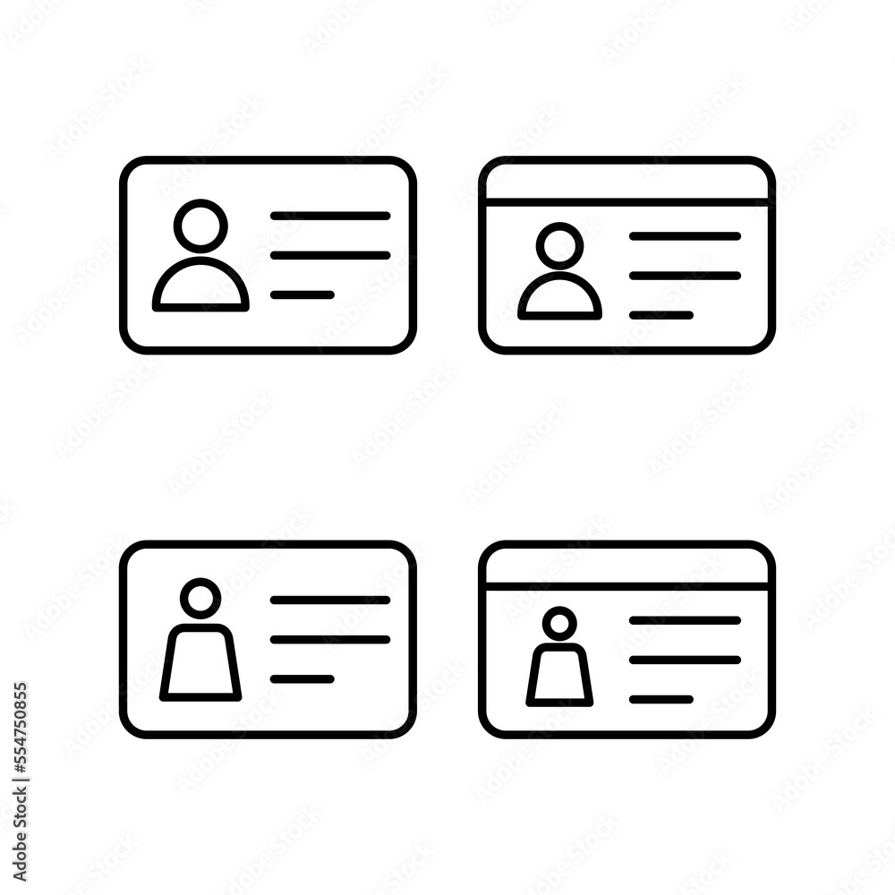 License icon vector for web and mobile app. ID card icon. driver license, staff identification card License icon vector for web and mobile app. ID card icon. driver license, staff identification card