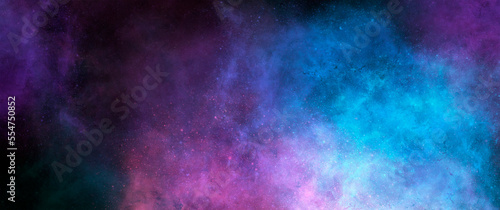 Fondo de estrellas, nebulosa espacio lleno de colores. Galaxias hermosas banners