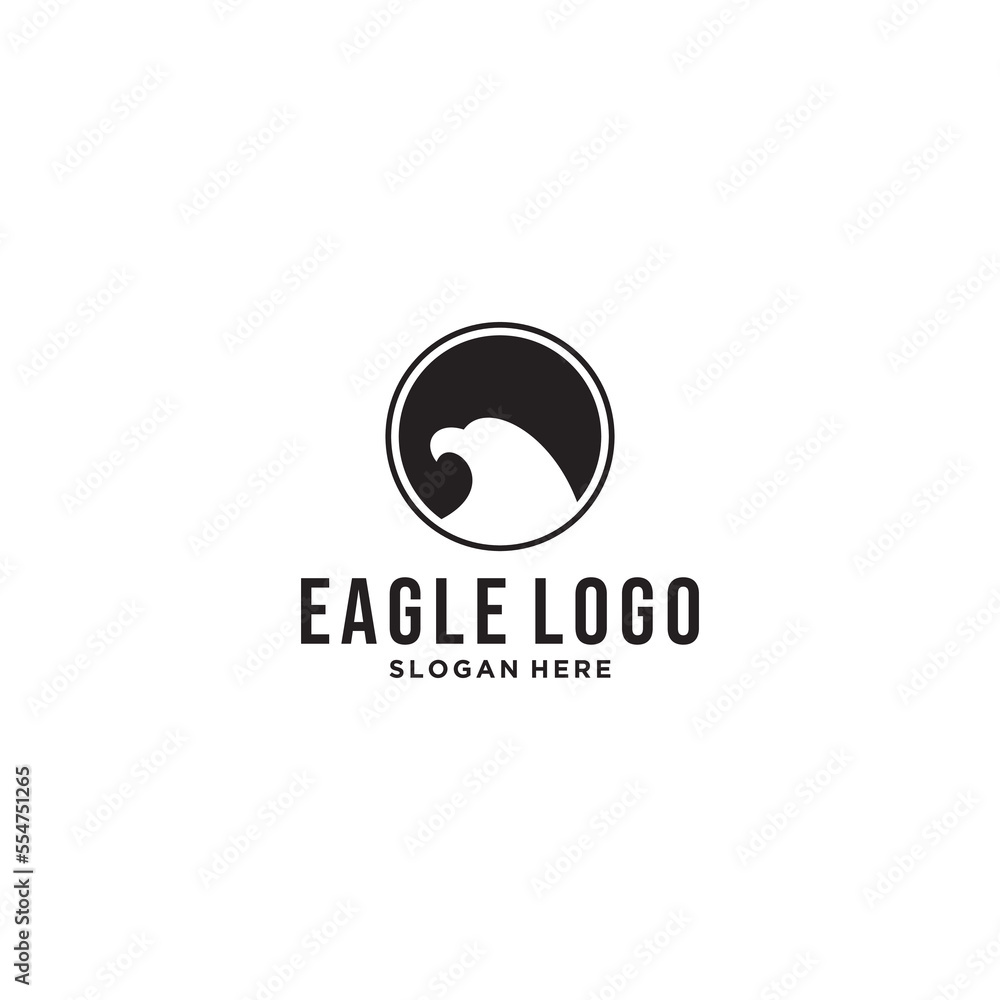 simple eagle logo template in white background simple eagle logo template in white background