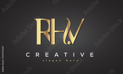 RHV creative luxury logo design	
 photo