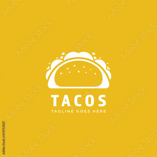 yellow mexican tacos logo icon
