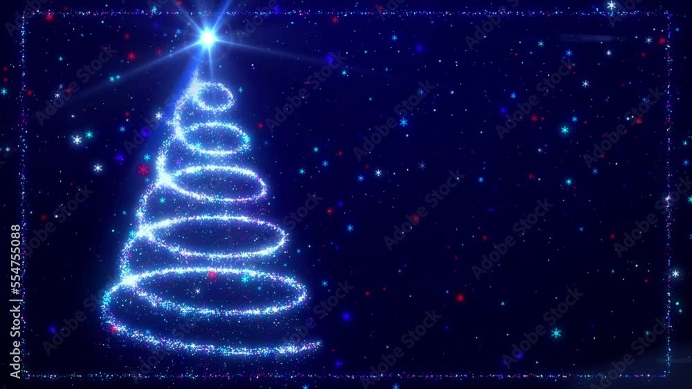 Spiral Christmas Tree with background animation loop in 4k Spiral Christmas Tree with background animation loop in 4k