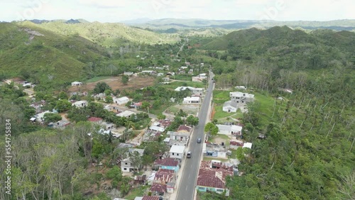 Wallpaper Mural AERIAL: Drone shot following a car through the beautiful countryside Torontodigital.ca
