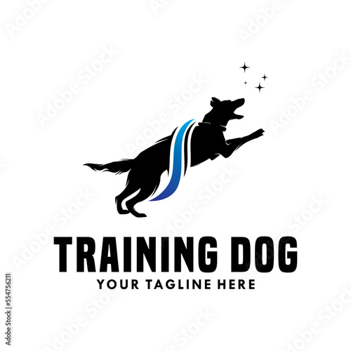 dog training logo icon vector isolated