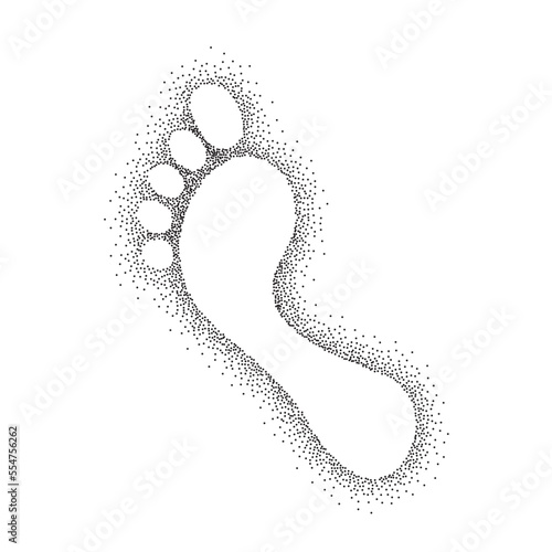 bare feet print on the sand