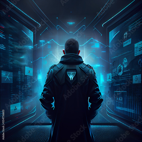 Plakat w ramie Cybersecurity