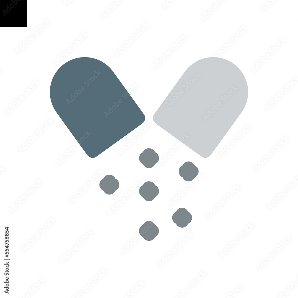 capsule icon logo flat style vector capsule icon logo flat style vector