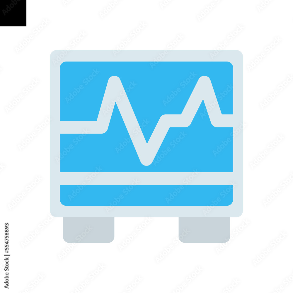 cardiogram icon logo flat style cardiogram icon logo flat style