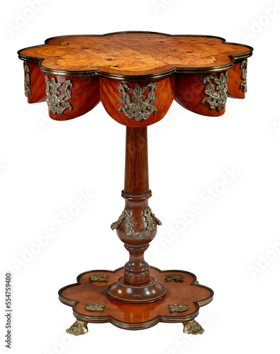 Round side table with clipping path.