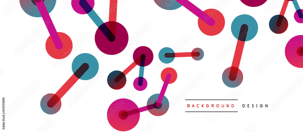 Line points connections geometric abstract background. Circles connected by lines. Trendy techno business template for wallpaper, banner, background or landing Line points connections geometric abstract background. Circles connected by lines. Trendy techno business template for wallpaper, banner, background or landing