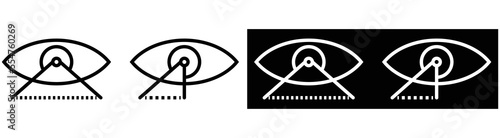 eye detect icon set. style sign symbol, vector illustration