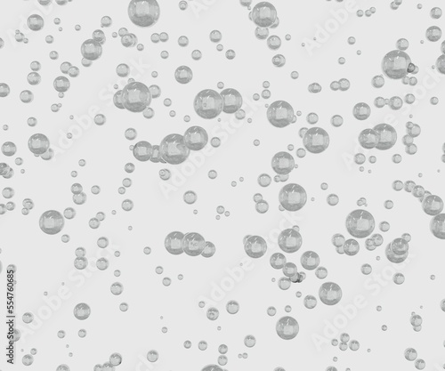 Microbubbles or Nanobubbles are neutrally buoyant and can remain suspended in water for weeks without rising to the surface and off gassing 3d rendering photo