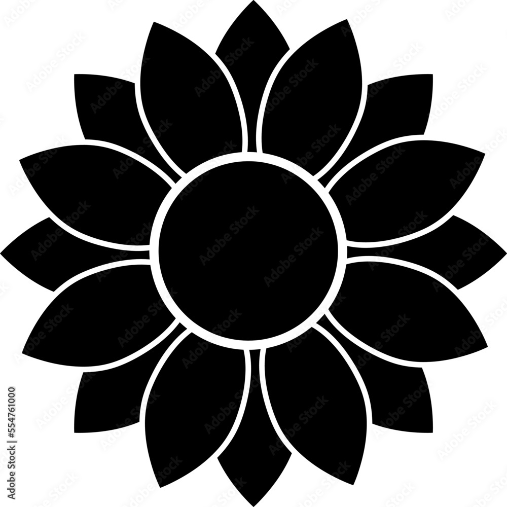 Sunflower Icon Symbol on white background..eps Sunflower Icon Symbol on white background..eps