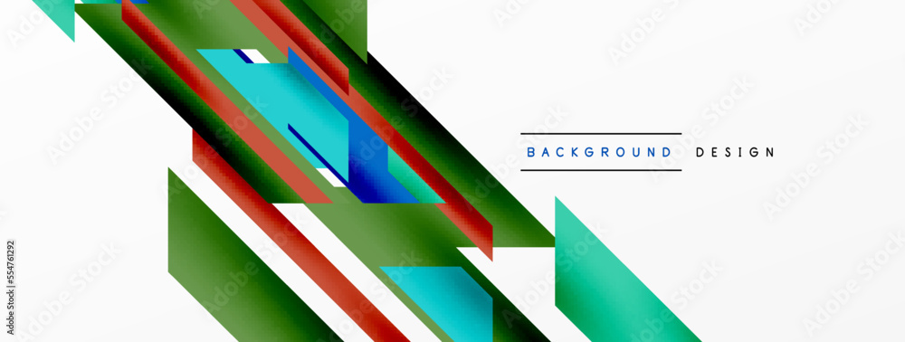 Minimal geometric abstract background. Dynamic 3d lines composition. Trendy techno business template for wallpaper, banner, background or landing Minimal geometric abstract background. Dynamic 3d lines composition. Trendy techno business template for wallpaper, banner, background or landing