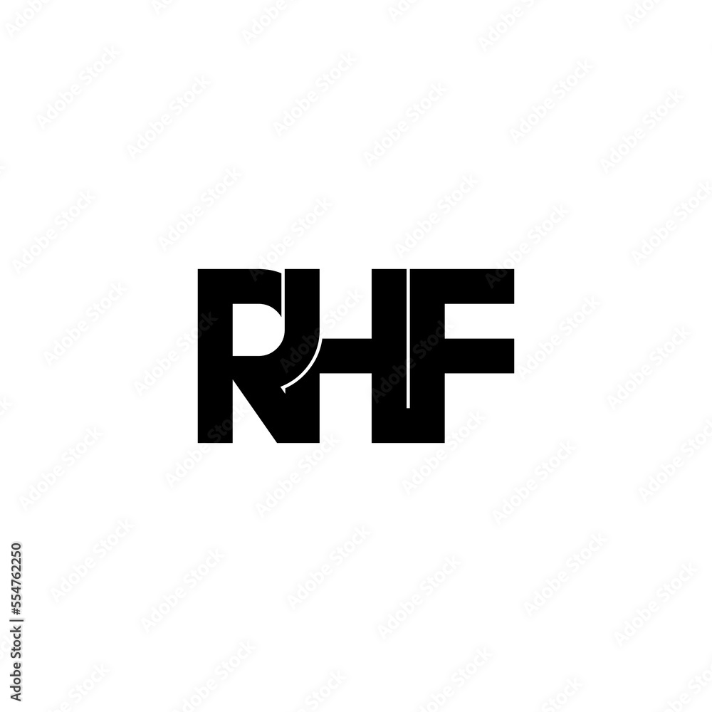 rhf letter initial monogram logo design rhf letter initial monogram logo design