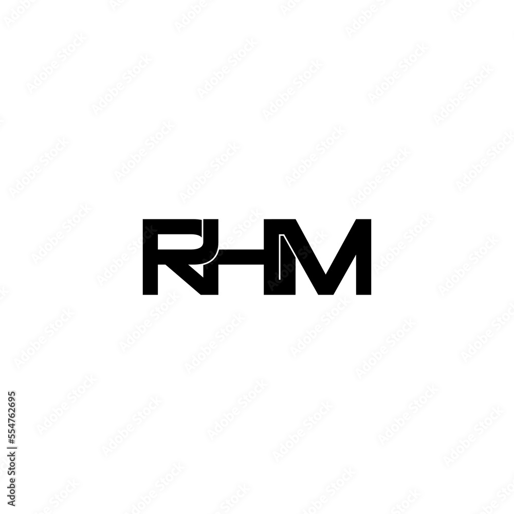 rhm letter initial monogram logo design rhm letter initial monogram logo design