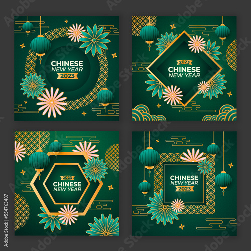 Chinese New Year Jade Green Social Media Post