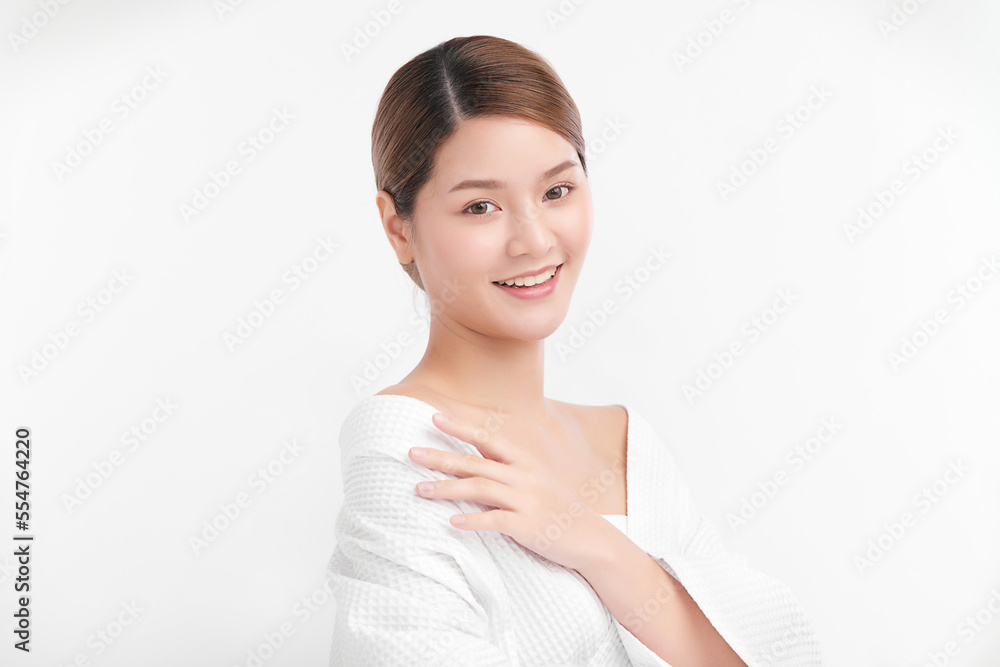 Beautiful young asian woman with clean fresh skin on white background, Face care, Facial treatment, Cosmetology, beauty and spa, Asian women portrait. Beautiful young asian woman with clean fresh skin on white background, Face care, Facial treatment, Cosmetology, beauty and spa, Asian women portrait.