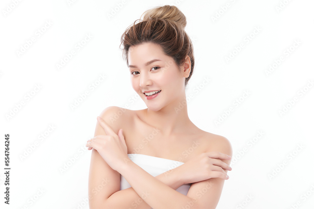 Beautiful young asian woman with clean fresh skin on white background, Face care, Facial treatment, Cosmetology, beauty and spa, Asian women portrait. Beautiful young asian woman with clean fresh skin on white background, Face care, Facial treatment, Cosmetology, beauty and spa, Asian women portrait.