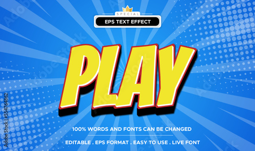 Play Game Editable Text Effect