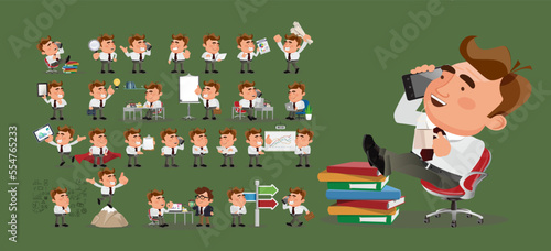 Business person Set. office workers 
