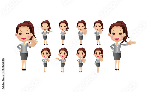 People with different poses. vector