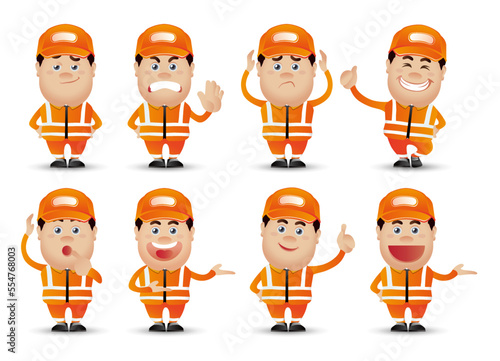 Cute People. Professional. street cleaner 