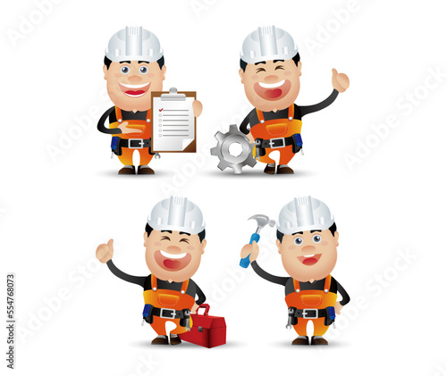 Cute People. Professional. worker
